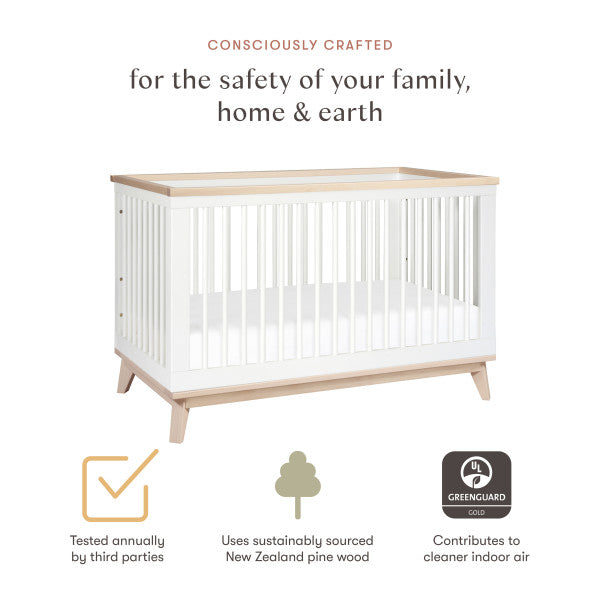 Babyletto Scoot 3-in-1 Convertible Crib with Toddler Bed Conversion Kit