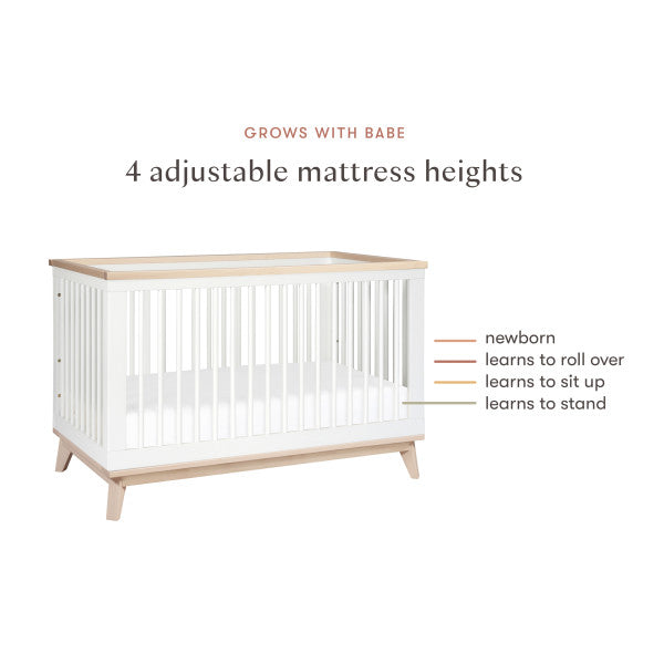Babyletto Scoot 3-in-1 Convertible Crib with Toddler Bed Conversion Kit