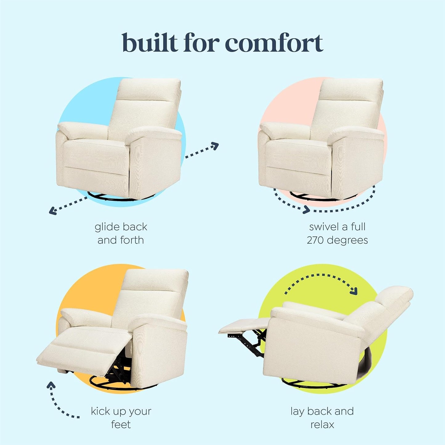Davinci Suzy Recliner Glider Swivel, Electronic
