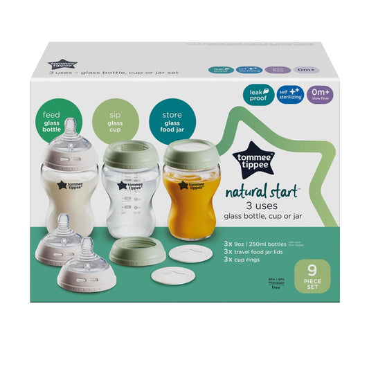 Tommee Tippee Natural Start 3 Uses Glass Baby Bottle