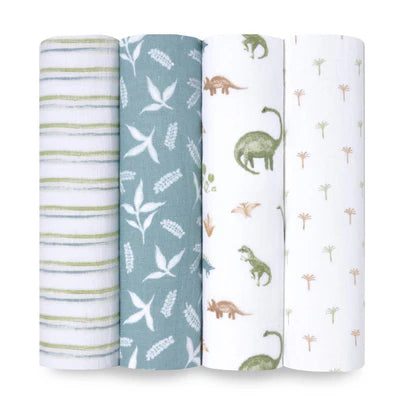 Essentials cotton muslin swaddle blanket 4 pack