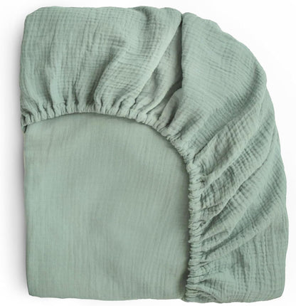 Mushie Extra Soft Muslin Fitted Crib Sheet