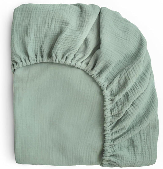 Mushie Extra Soft Muslin Fitted Crib Sheet
