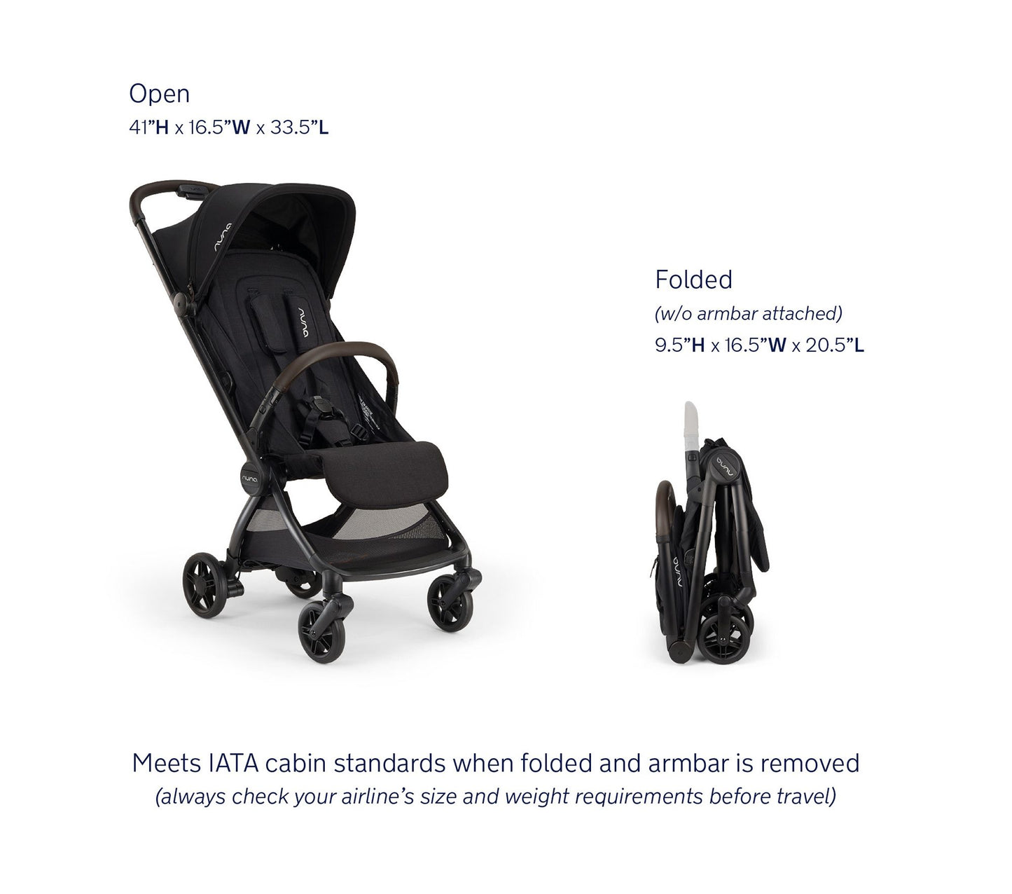 Nuna VIAA™ cabn Compact Travel Stroller