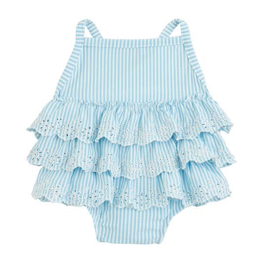 Eyelet Ruffle Swimsuit